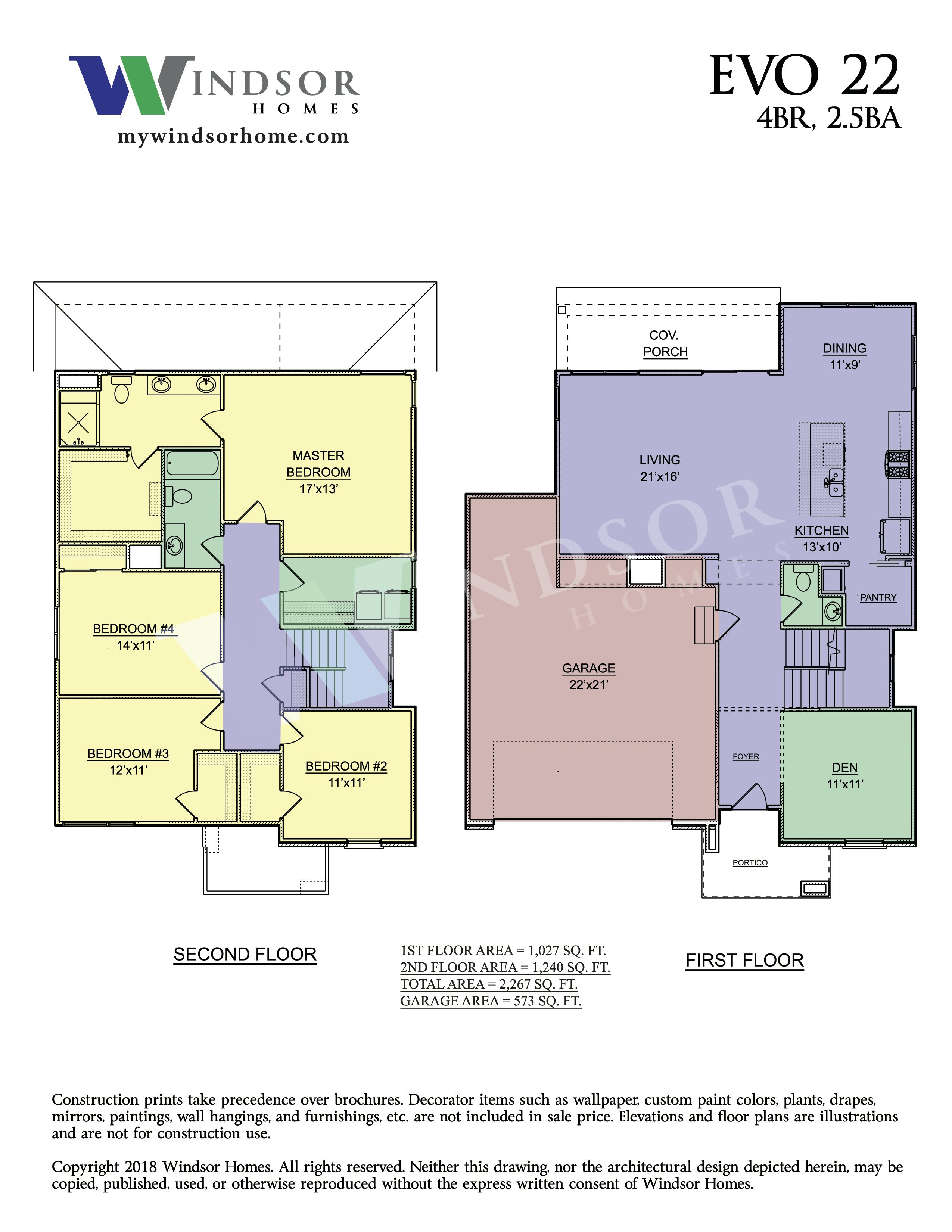 Windsor Homes Evo 22 Floor Plan 2d Floor Plan
