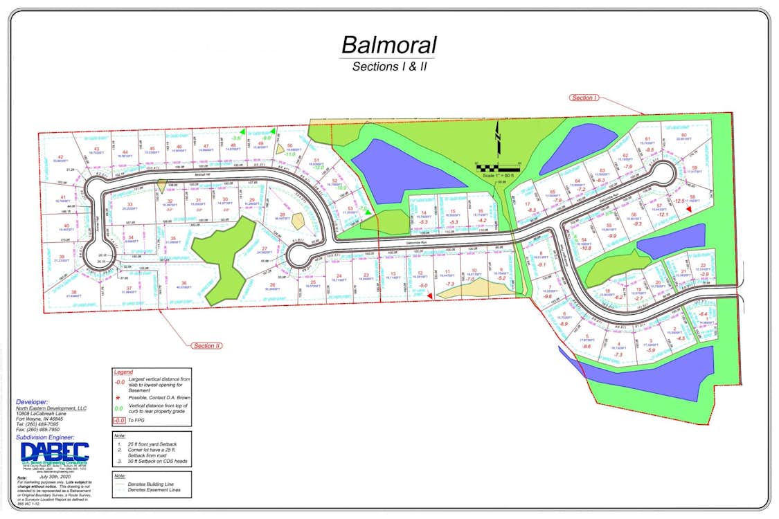 Balmoral Plat map
